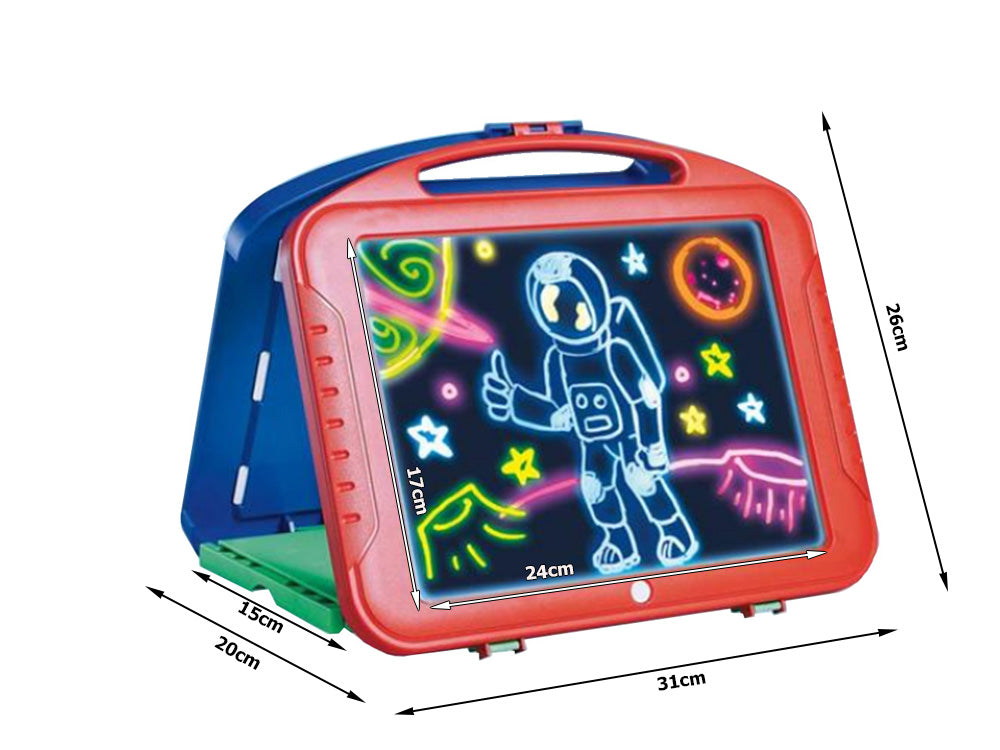 Teiknibretti Led neon 2in1