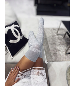 Jólasokkar háir (Gráir)