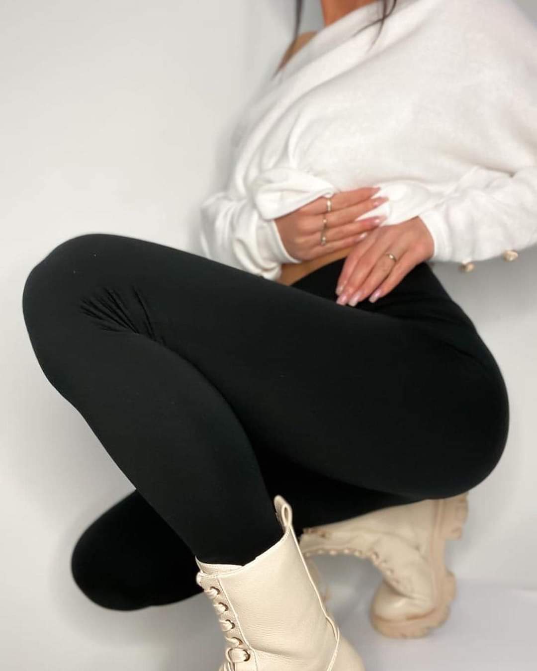 Lára Leggings háar Svartar