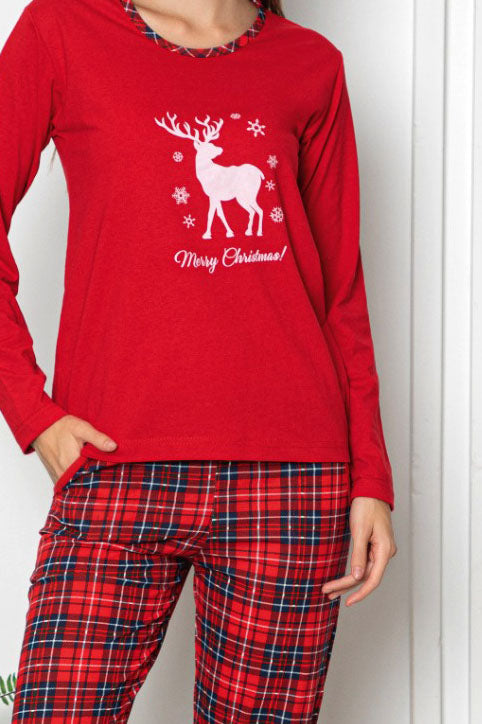 Jólanáttföt Konur Rauð