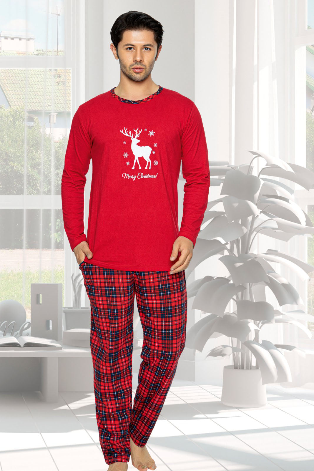 Jólanáttföt herra Rauð