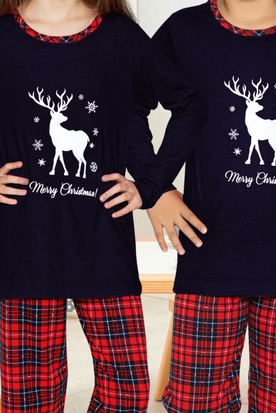 Jólanáttföt barna Blá