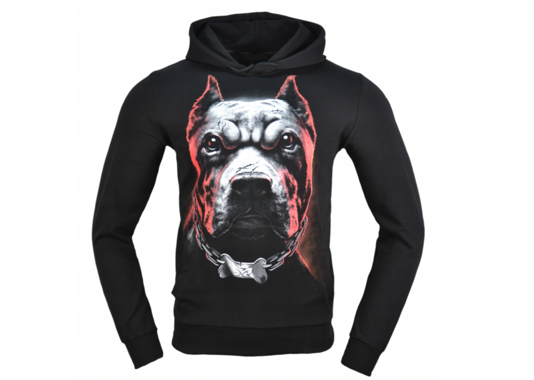 Horry hettupeysa pitbull lýsir í myrkri