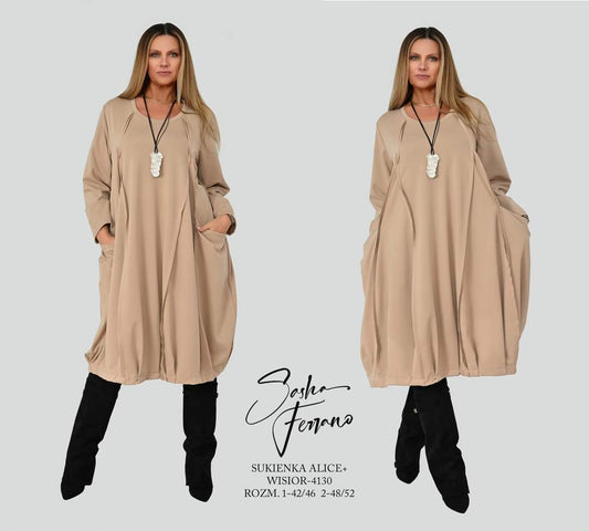 Sasha Kjóll Alice með hálsmen (Cream)