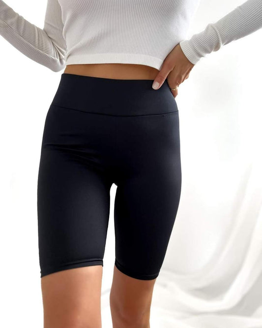 Lára hjólabuxur háar Svartar