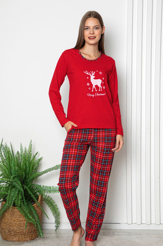 Jólanáttföt Konur Rauð