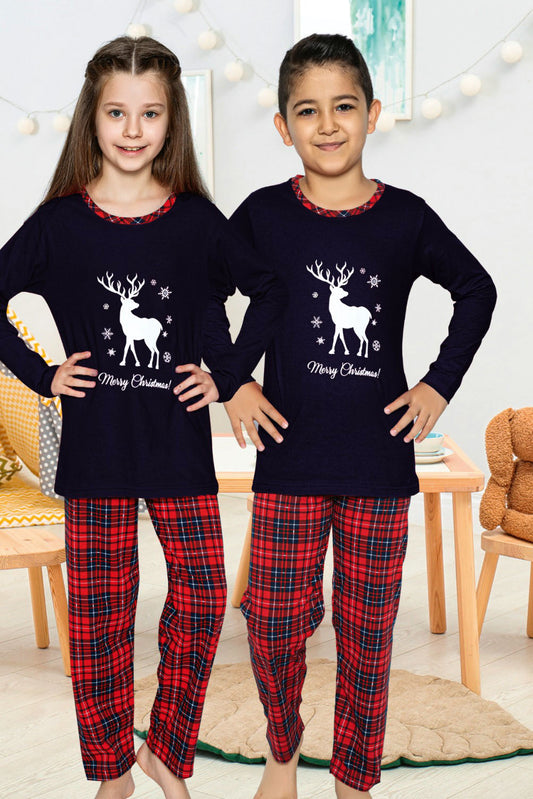 Jólanáttföt barna Blá