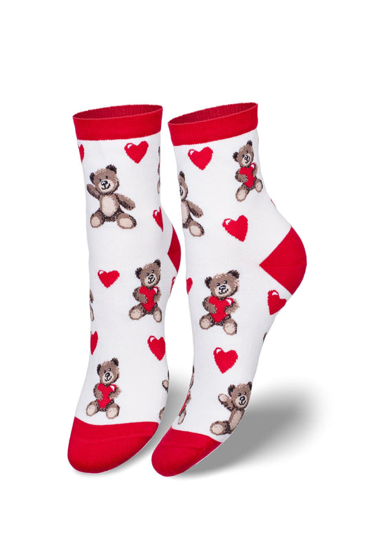 Sokkar bangsi/hjarta hvítir